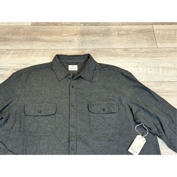 Mutual Weave big and tall men’s long sleeve gray button up shirt, size 2X - Picture 4 of 12